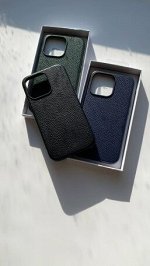 Чехол iPhone 14 Pro Max Classic Leather (темно-зеленый)