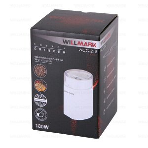 Кофемолка WILLMARK WCG-215 (180Вт, 60г., прозрачная крышка, ротационный нож)