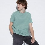 UNIQLO - хлопковая футболка с круглым вырезом Supima Cotton - 52 GREEN