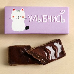 Шоколадный батончик «Улыбнись» с карамелью, 50 г.