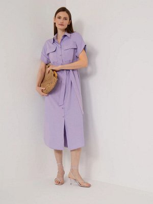 Платье рубашечного кроя  цвет: Сиреневый PL1162/kalina