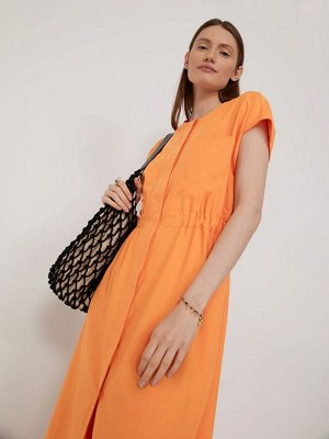 Платье однотонное  цвет: Оранжевый PL1414/bakky
