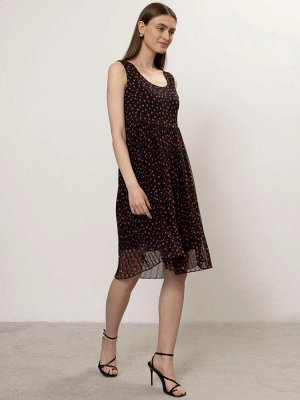 Платье без рукавов  цвет: Черный PL1233/scarlet