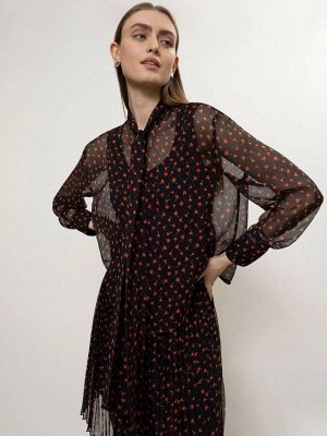 Платье без рукавов  цвет: Черный PL1233/scarlet