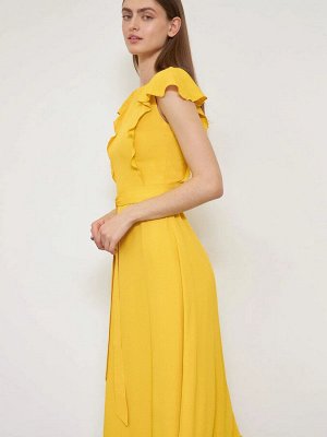 Платье приталенного кроя  цвет: Желтый PL1405/fanjet