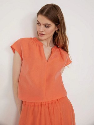 Блузка прямого кроя, B2855/kermes