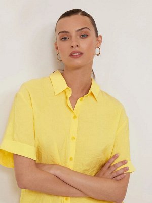 Рубашка с коротким рукавом  цвет: Желтый B2301/donna
