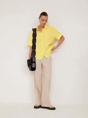 Рубашка с коротким рукавом  цвет: Желтый B2301/donna