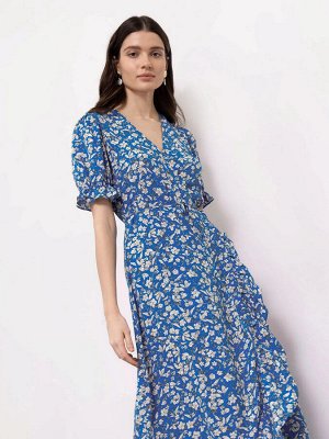 Платье с запахом  цвет: Голубой PL1386/feanor