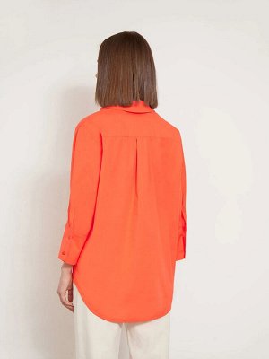 Рубашка однотонная  цвет: Оранжевый B2858/icerya