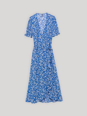 Платье с запахом  цвет: Голубой PL1386/feanor