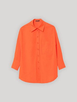 Рубашка однотонная  цвет: Оранжевый B2858/icerya
