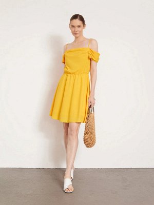 Платье приталенного кроя  цвет: Желтый PL1388/imogen