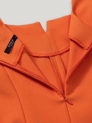 Платье приталенного кроя  цвет: Оранжевый PL1434/korari