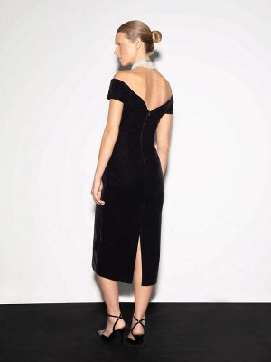 Платье приталенного кроя  цвет: Черный PL1460/anna