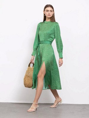 Платье с цветочным принтом  цвет: Зеленый PL1303/bertie