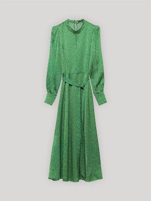 Платье с цветочным принтом  цвет: Зеленый PL1303/bertie