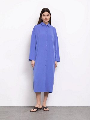 Платье рубашечного кроя  цвет: Синий PL1254/farman