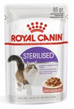 Royal Canin Sterilised влажный корм для стерилизованных кошек Соус 85гр пауч