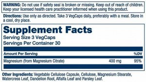 Магний SOLARAY Magnesium Citrate 130мг - 90 капс