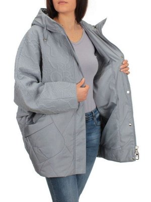 M-6031 GRAY/LT. BLUE Куртка демисезонная женская (синтепон 100 гр.)