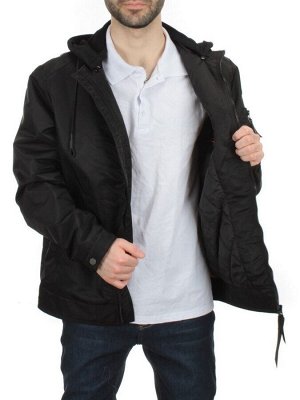 8798 BLACK Куртка мужская демисезонная (100 гр. синтепон)