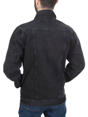 5922 BLACK Куртка джинсовая мужская VH JEANS (80% хлопок, 15% полиамид, 5% спандекс)