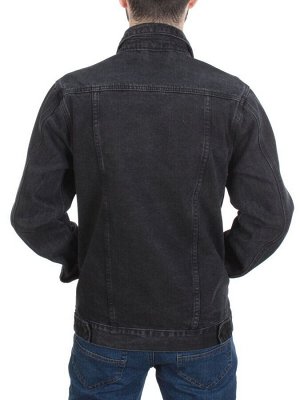 5922 BLACK Куртка джинсовая мужская VH JEANS (80% хлопок, 15% полиамид, 5% спандекс)