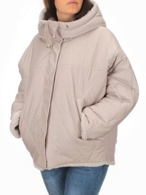 22309 LT. BEIGE Куртка зимняя двухсторонняя женская SNOW CLARITY