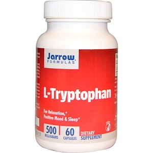 Jarrow Formulas, L-триптофан, 500 мг, 60 капсул