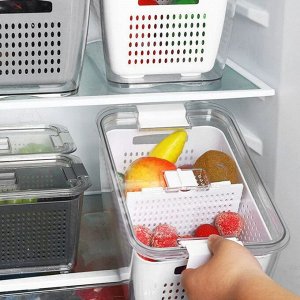 Контейнер дуршлаг для мытья и хранения фруктов и овощей