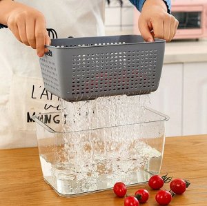 Контейнер дуршлаг для мытья и хранения фруктов и овощей