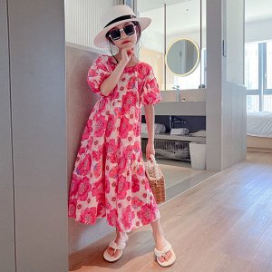 Платье с коротким рукавом для девочки