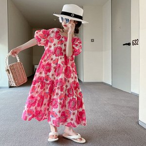 Платье с коротким рукавом для девочки