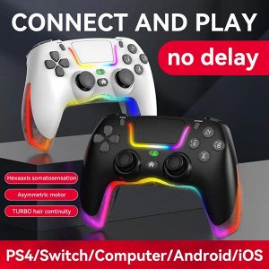 Геймпад Джойстик JITE P07 для PlayStation 4, смартфона, ПК, ТВ, PS3, Nintendo Switch, iOS, Andoid Bluetooth 600mAh с RGB подсветкой