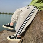 Штаны для мальчика с лампасами, цвет серый