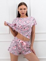 Пижама женская Нинель (цветы) шорты