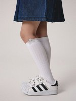 Гольфы детские белые с сияющим пикотом