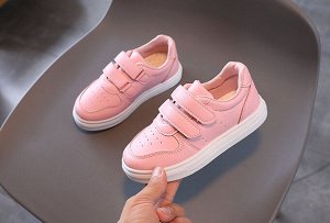 Кроссовки для девочки на липучках, розовые