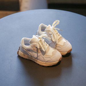 Кроссовки для мальчика на шнурках, бежевые