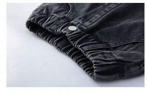 Широкие джинсы для девочки, цвет черный