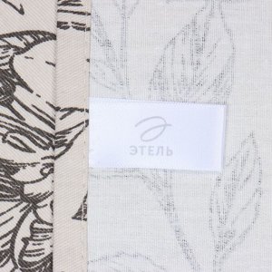 Полотенце Этель "Black flowers" 40х73 см, 100% хл, саржа 190 гр/м2
