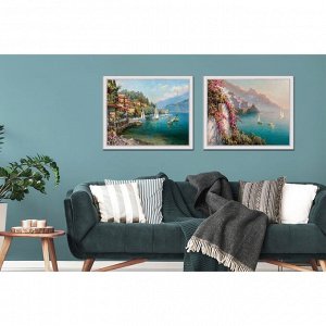 Репродукция картины «Яхты на синей воде», 40х50 см, рама 45-A355