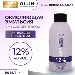 Окисляющая эмульсия к краске для волос Ollin performance OXY 12% 40 vol 90 мл Оллин