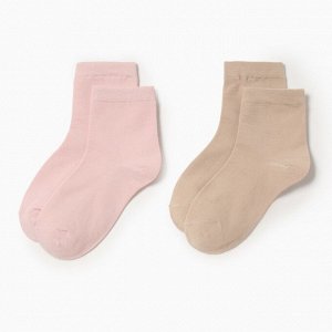 Носки женские KAFTAN Base, набор 2 пары, размер 36-39 (23-25 см) бежевый/персик