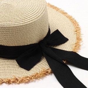 Шляпа женская MINAKU, цвет бежевый, р-р 58