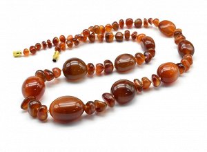 Бусы из Сердолика галтовка, 61см, 108г