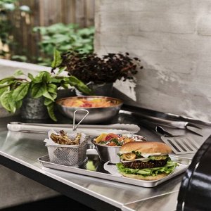 GRILLTIDER, Набор инструментов для барбекю из 3 предметов, нержавеющая сталь.