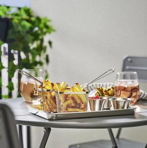 GRILLTIDER, Сервировочная корзина, нержавеющая сталь.