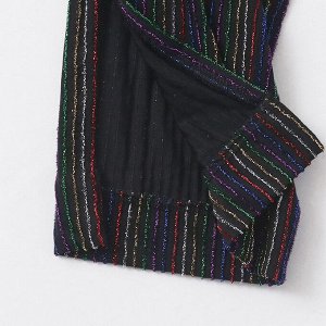 Женские брюки в разноцветную полоску, с разрезами по низу, на резинке
